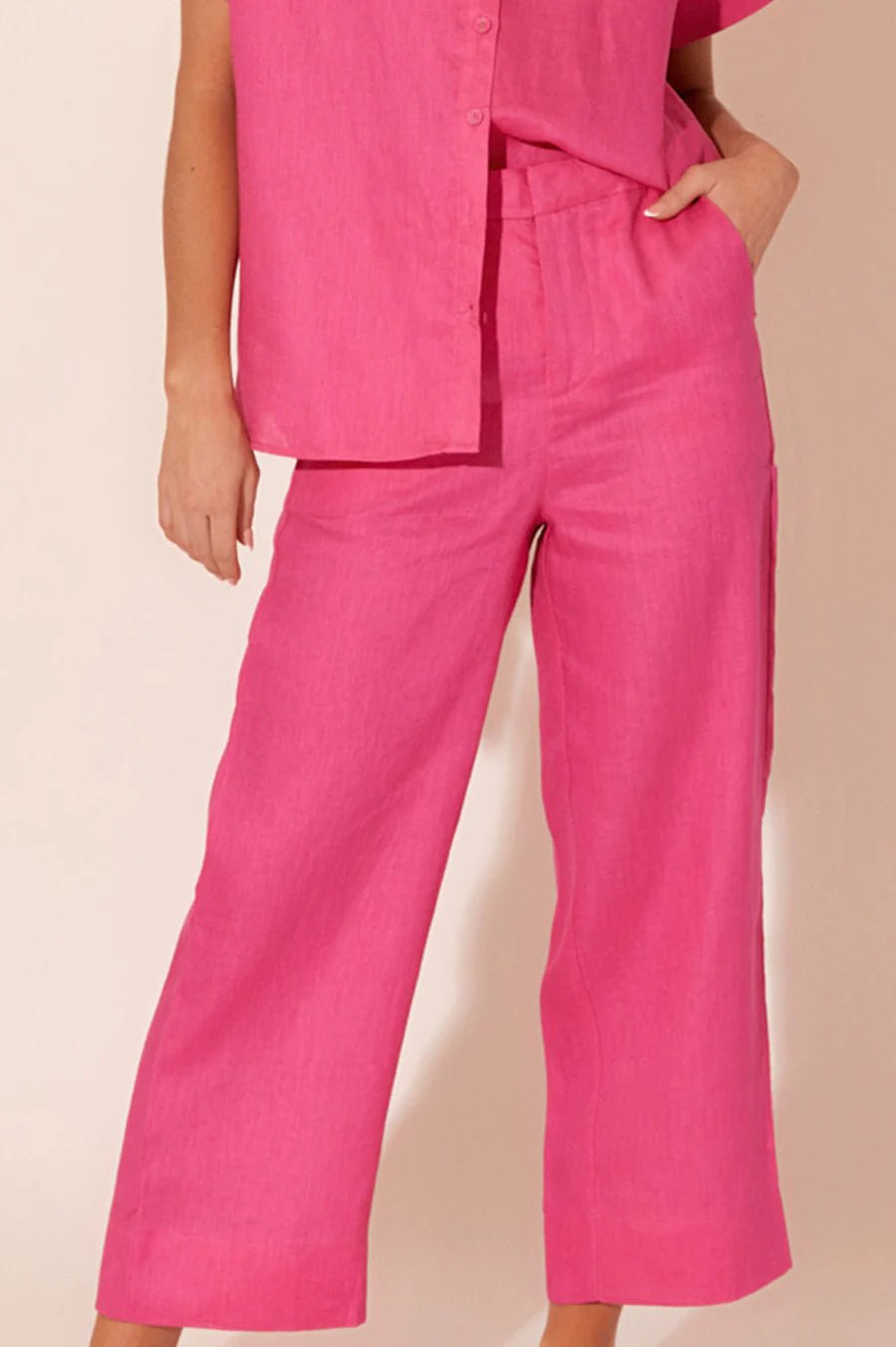 Delaney Linen Pant (Pink) - Something For Me​​