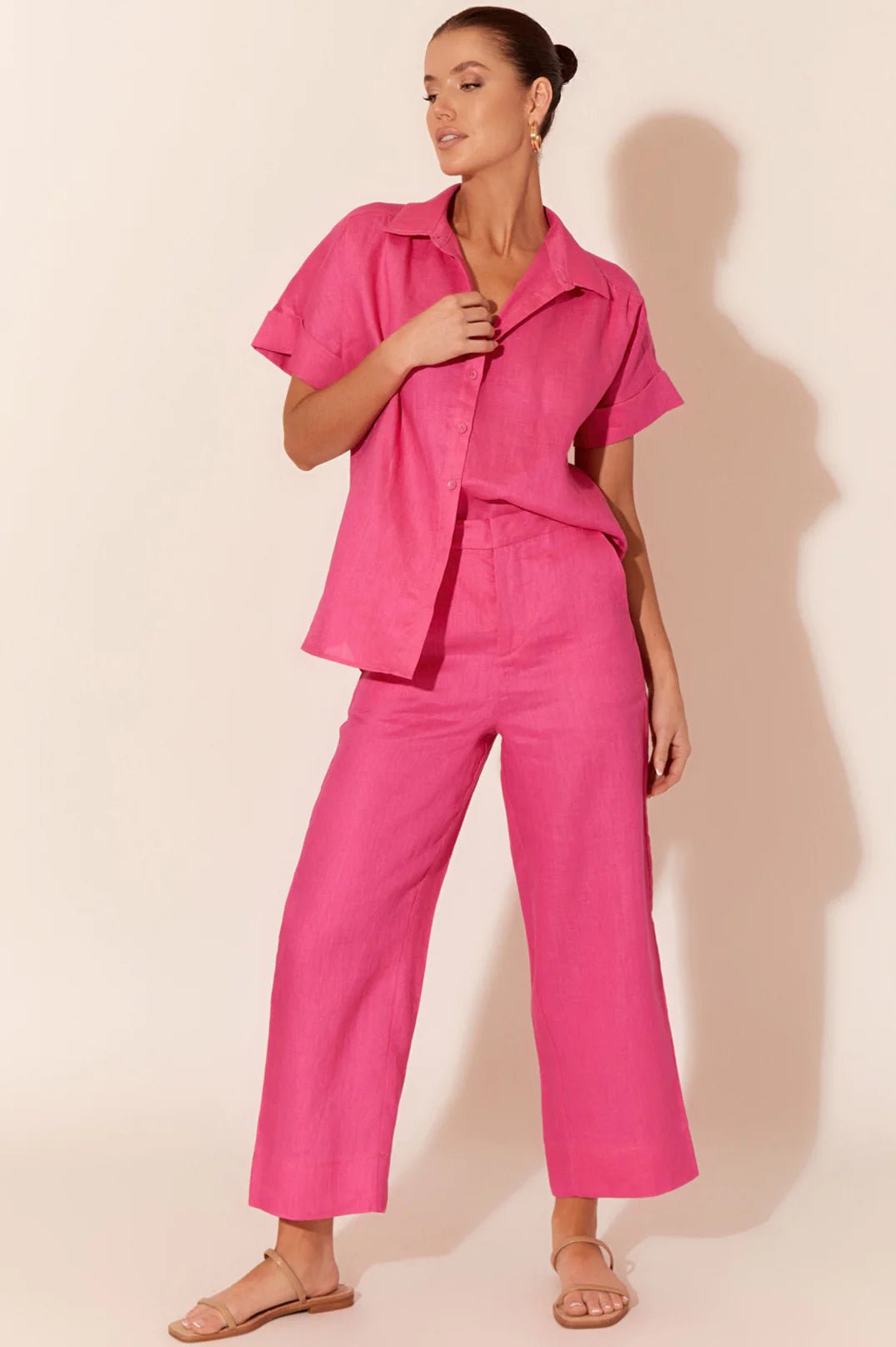 Delaney Linen Pant (Pink) - Something For Me​​