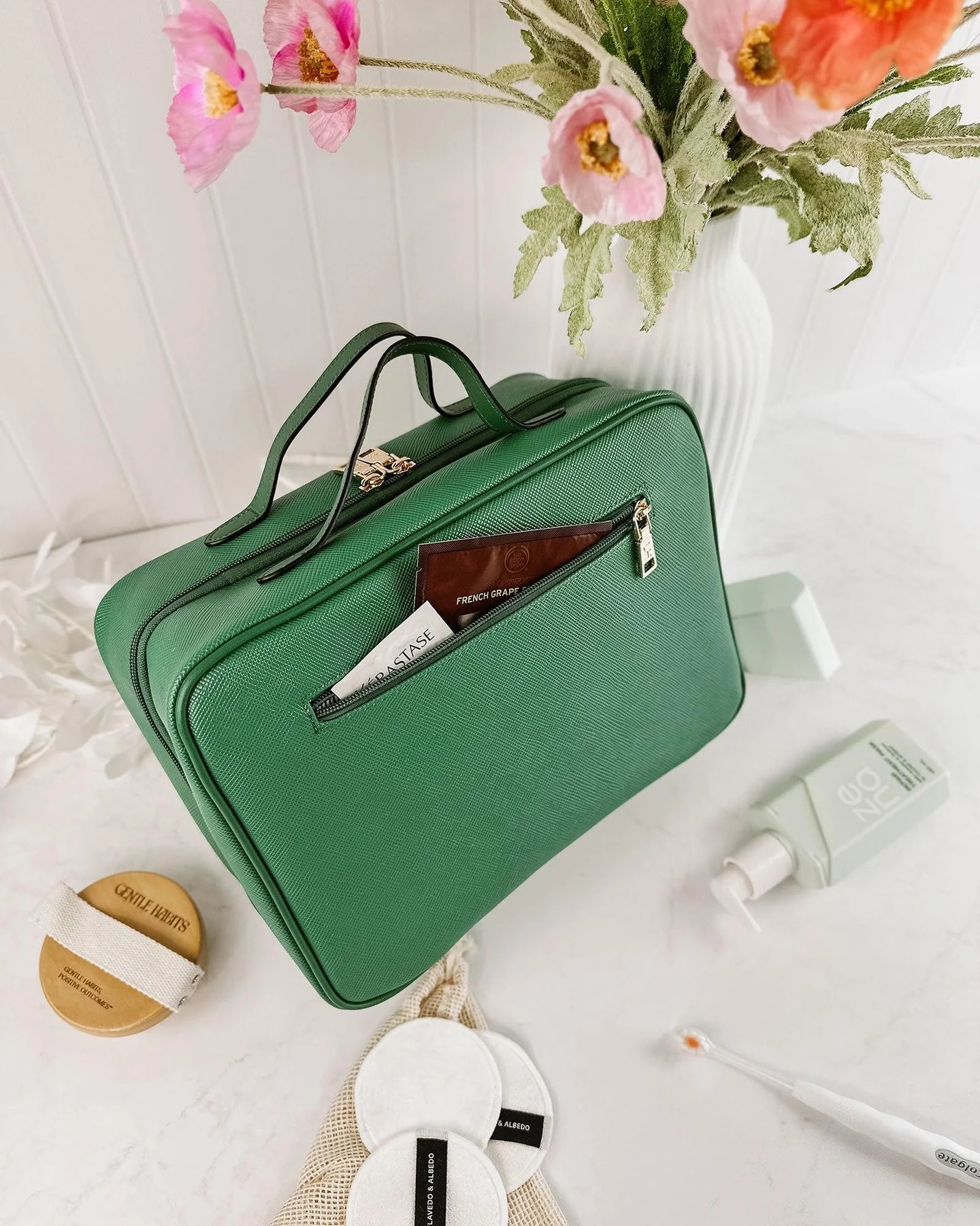 Emma Cosmetic Case (Green) - Something For Me​​