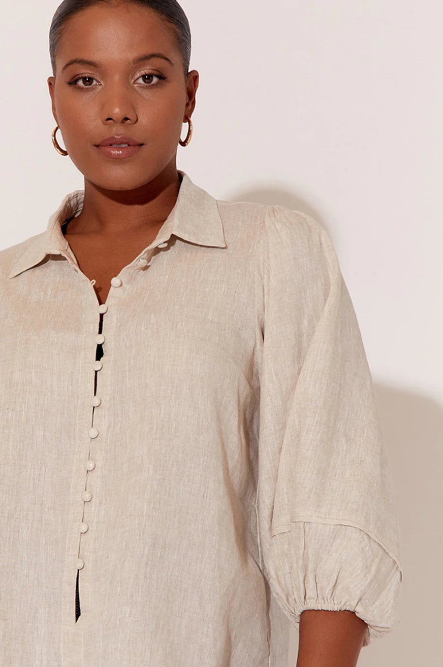 Esther Linen Shirt (Natural)  - Something For Me​​