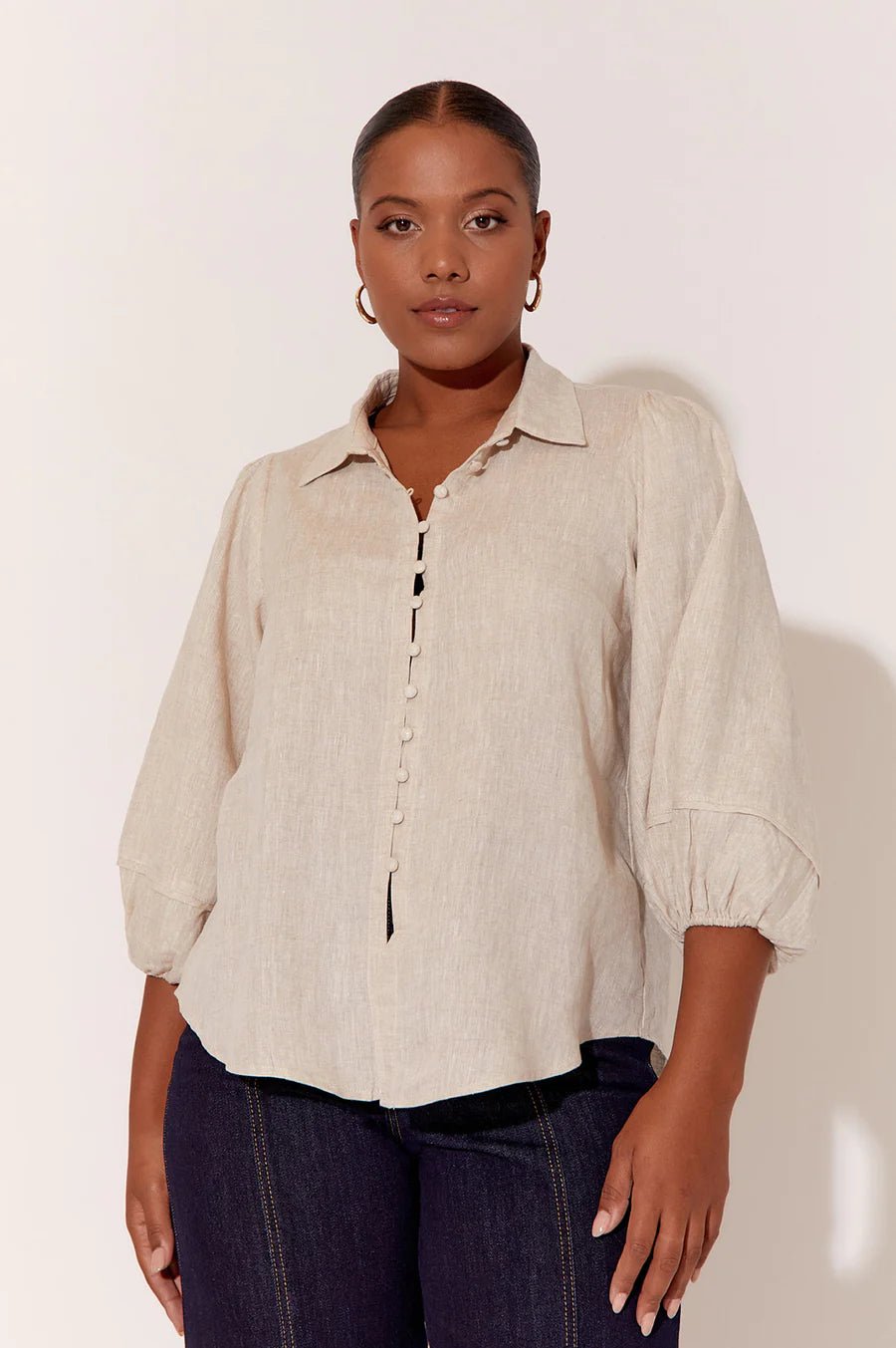 Esther Linen Shirt (Natural)  - Something For Me​​