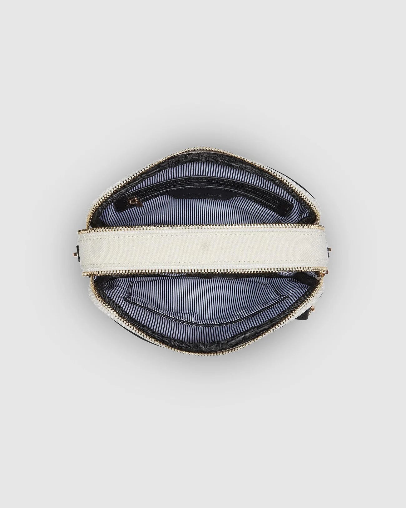Jolene Canvas Crossbody Bag (Cream Black) - Something For Me​​