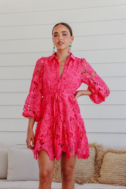 Lacey Dress (Pink) - Something For Me​​