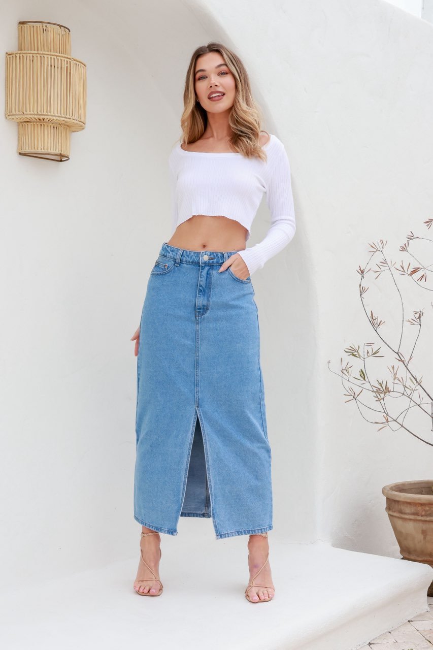 Lucy Skirt (Light Blue) - Something For Me​​