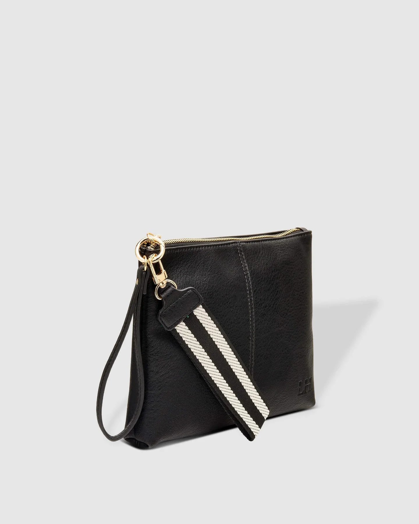 Molly Stripe Strap Clutch (Black) - Something For Me​​
