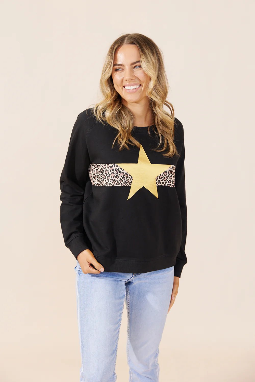 Summit Sweater (Black/Leopard) - Something For Me​​